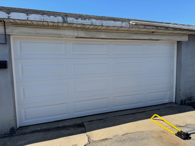 clean new garage door