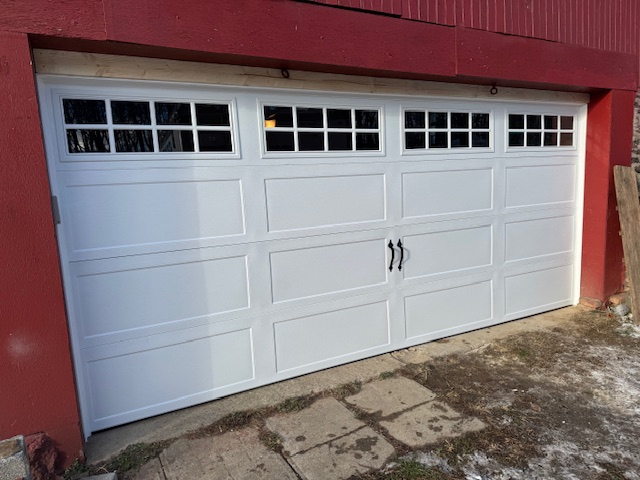 replaced garage door with windows