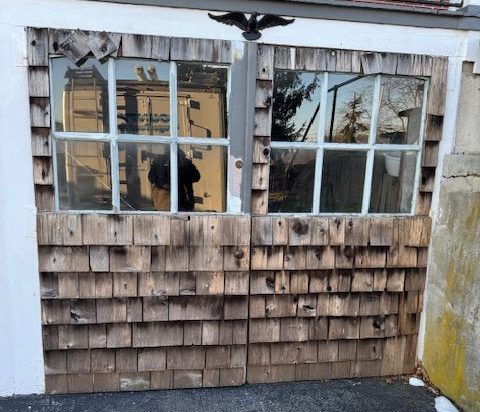 Before the New Garage door and sealing was put in